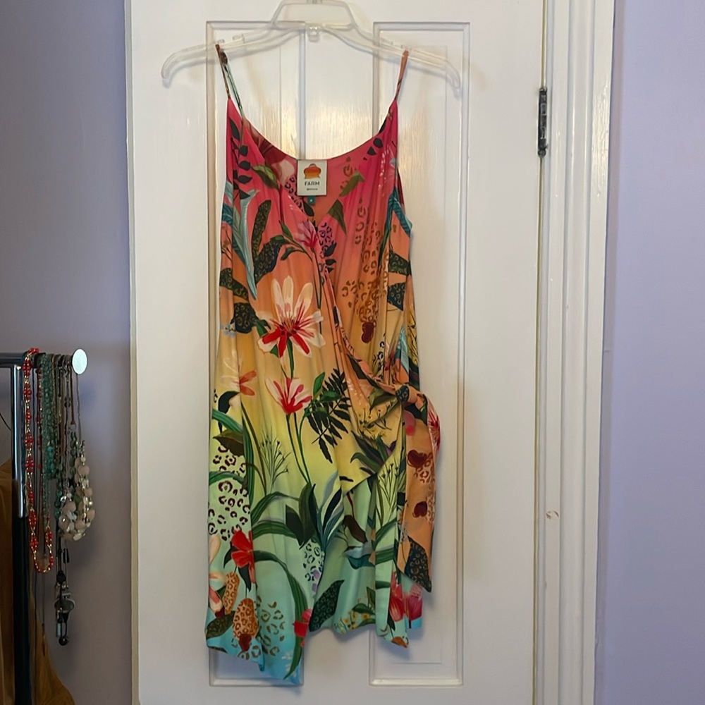 FARM Rio Multicolor Tropical Wrap dress